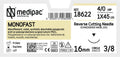 MONOFAST 4/0 45cm 16mm 3/8 circle, reverse - 24 Pack