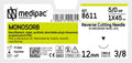 MONOSORB 5/0 45cm 12mm 3/8 circle, reverse - 24 Pack