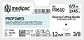 PROFIMED 6/0 45cm 12mm 3/8 circle - 24 Pack